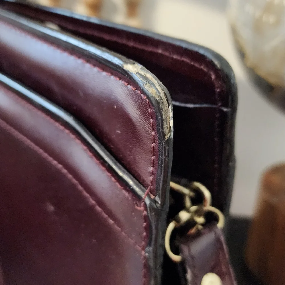 Vintage HERITAGE Top Grain Leather Portfolio Briefcase